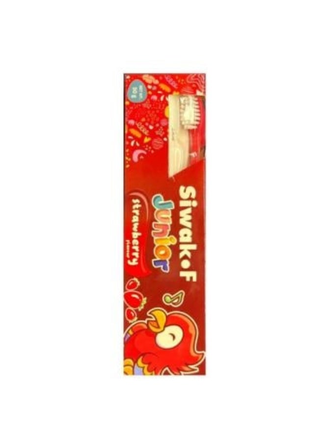Toothpaste and Toothbrush Set 50g Strawberry Flavor
